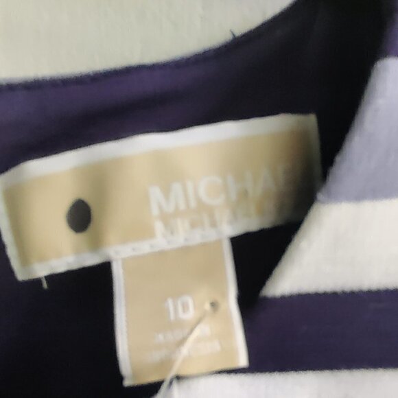 Michael Kors Nautical Inspired Striped Black, Grey White Sleeveless Dress. SZ10 - Picture 3 of 6